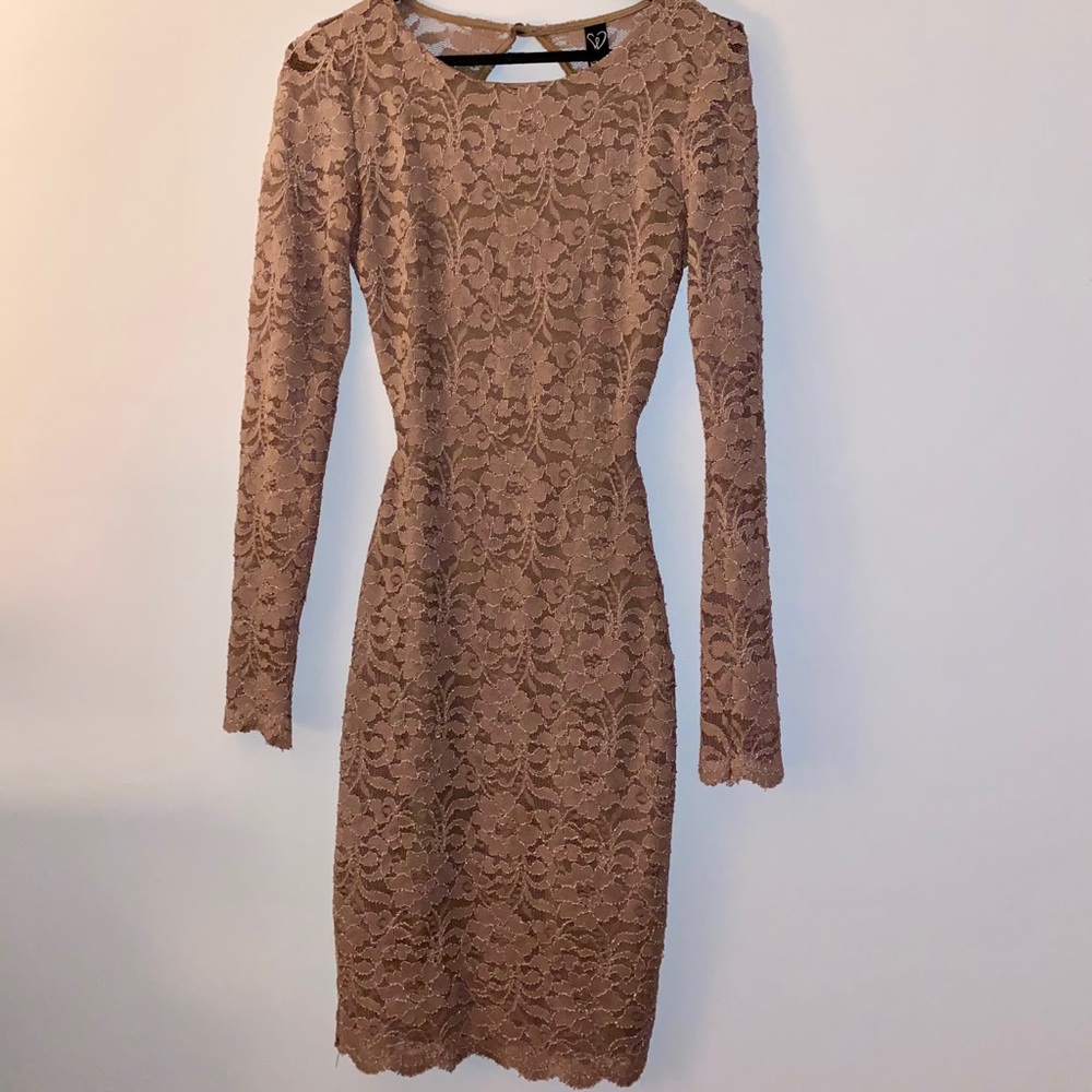 Nude lace dress